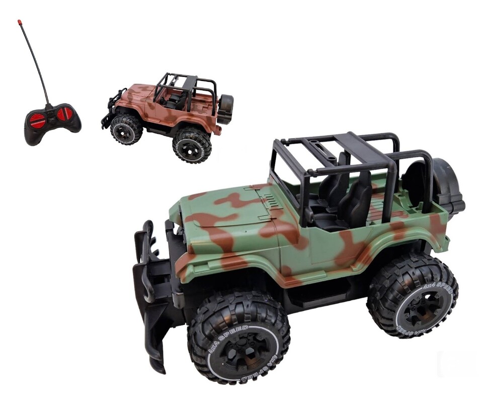 Terénne auto Jeep RC s efektmi 1:16 - zelená