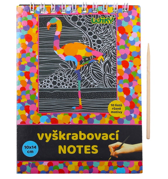 Vyškrabovací notes s perom 10x14cm/10listov