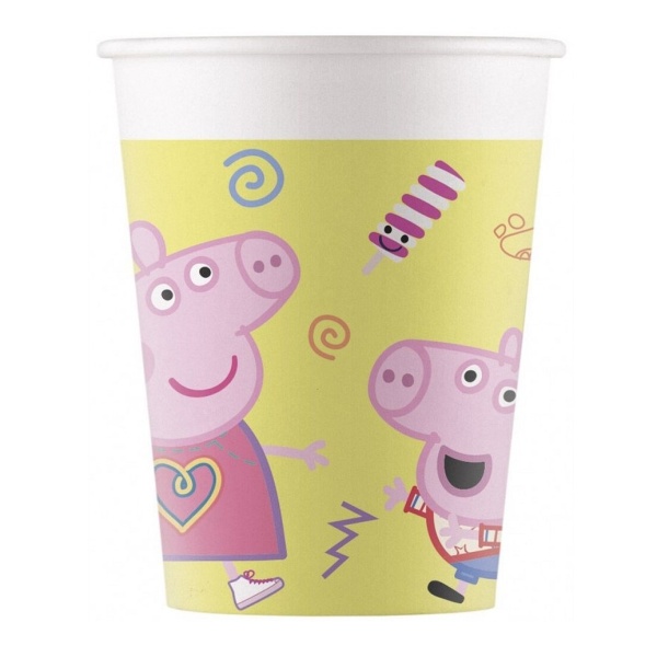 Poháre Peppa Pig papierové 200ml/8ks