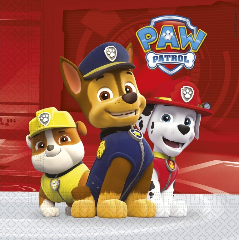 Servítky Paw Patrol 33x33cm 20ks