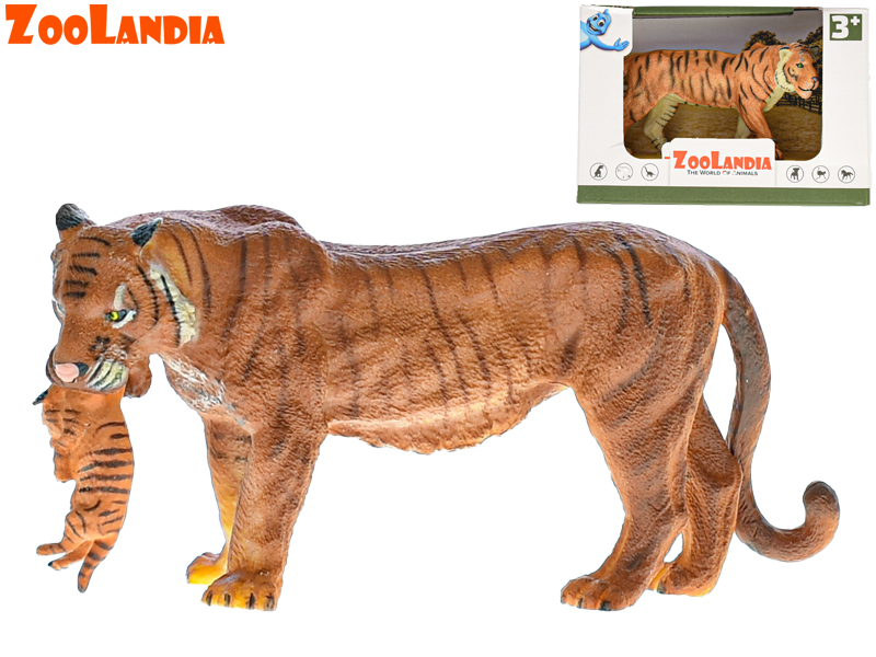 Zoolandia tiger/tigrica s mláďaťom 15cm v krabičke