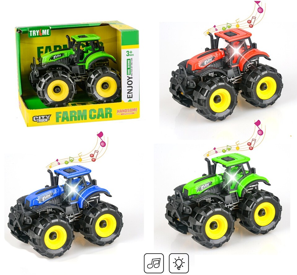 Traktor FarmCar s efektmi 14cm - náhodná